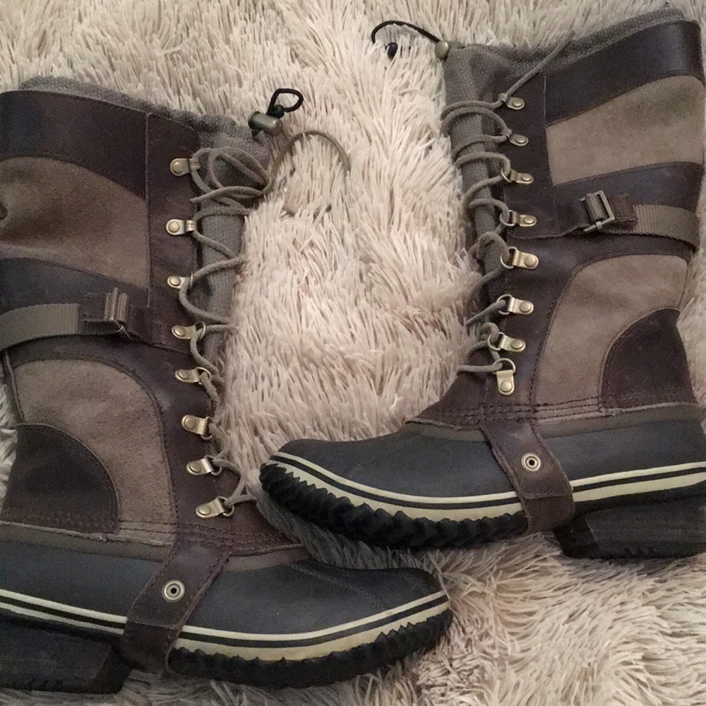 Sorel conquest Carly camp brown boots